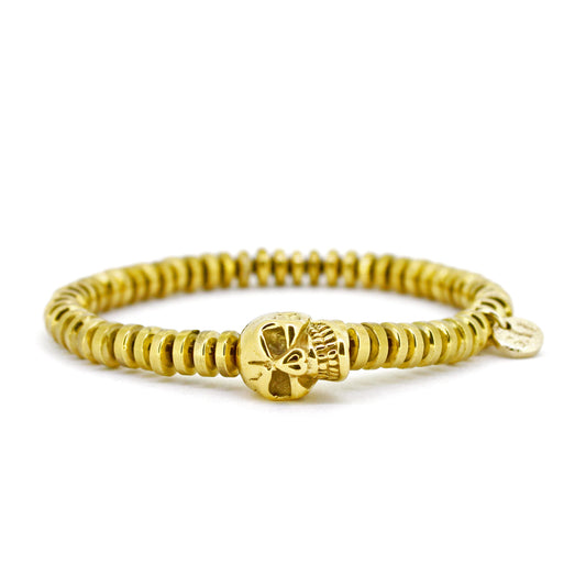 Gold Hematite Skull Sälomon